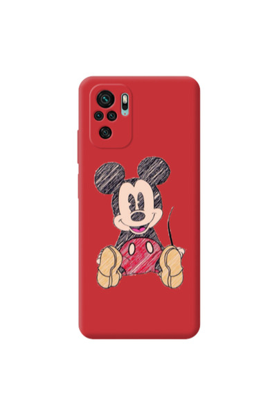 Other Xiaomi Redmi Note 10S Mickey mouse 2 Red Colored Silicone TPU Θήκη