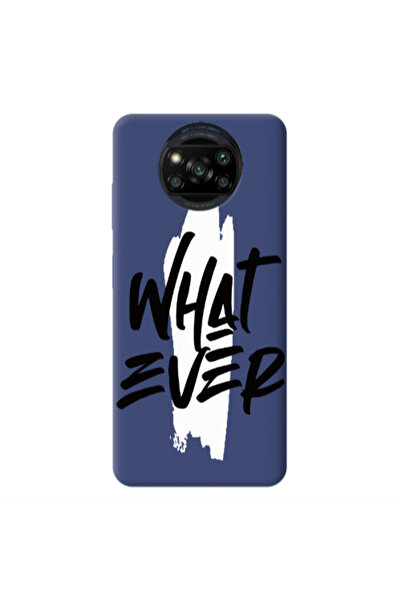 Other Xiaomi Poco X3 /X3 Pro What Ever Dark blue Colored Silicone TPU Θήκη