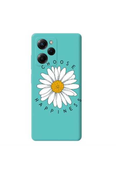 Other Xiaomi Poco X5 Pro Chose Happines Turquoise Colored Silicone TPU Θήκη