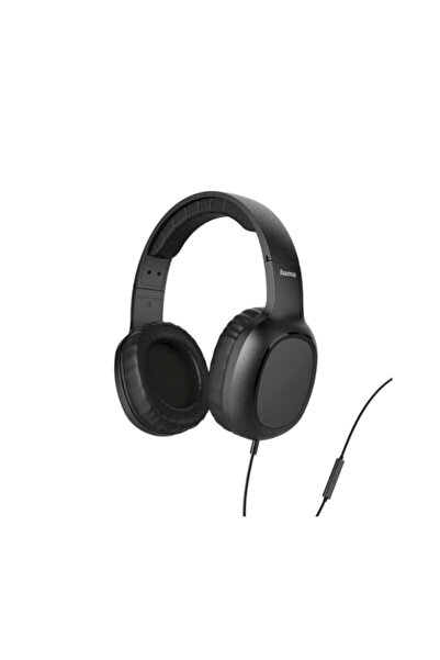 Hama 221814 Fun C Headphones, On-Ear, Microphone, Wired, USB-C, Black