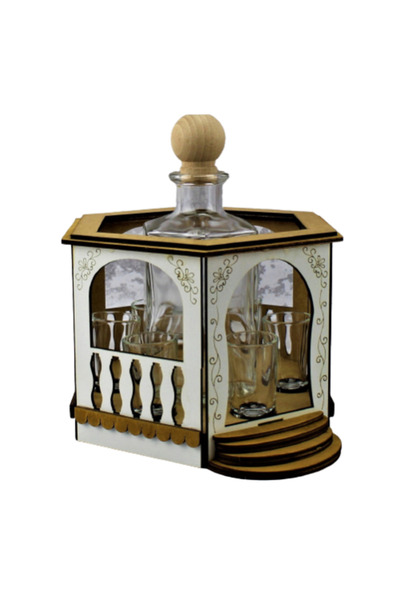 OEM Set decantor 0,5l si 6 pahare 25ml, model virana