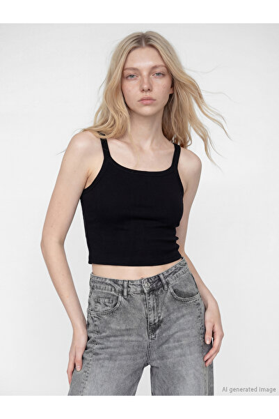 LC Waikiki Crop top de damă cu decolteu în U