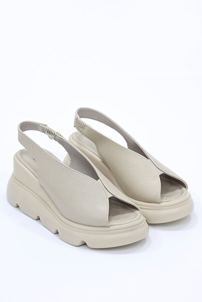 kajal ayakkabı Mnrs 2550 Adjustable Elastic Wedge Heel Sandals