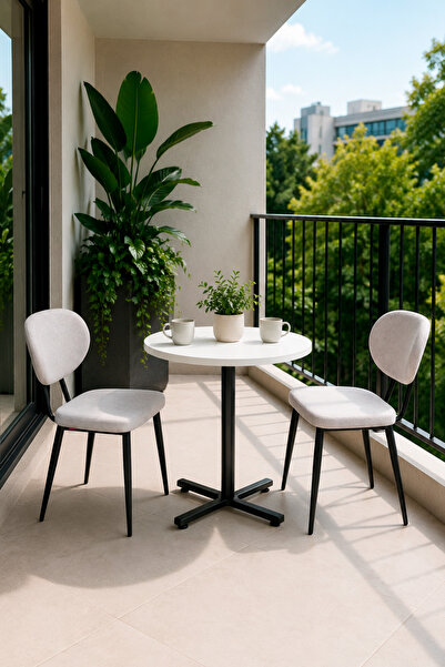 VİLİNZE Deniz Sandalye Payas Metal Ayak Mutfak Bahçe Balkon Bistro ve Cafe Ma...