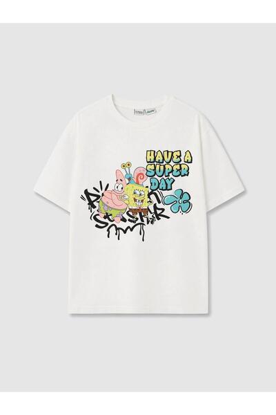 LC Waikiki تي شيرت للفتيات مطبوع عليه سبونج بوب من Shining Store