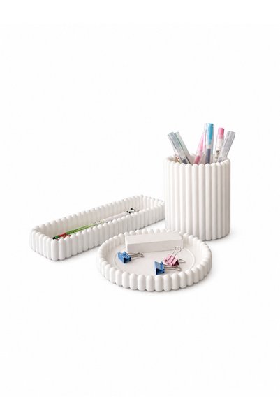Yapı3D 🖊️   Desktop Organizer Advantageous 3-Piece Set – Pen Holder, Multi-Purpose Organizer, and Organizing Set