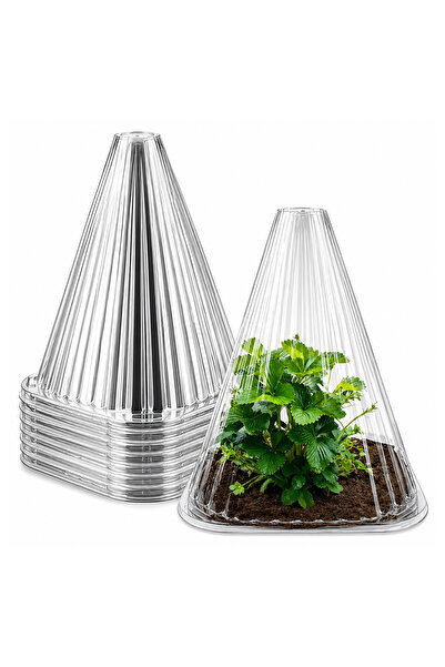zola Set 10 conuri protectie plante, tip mini sera, ventilatie, protectie ing...