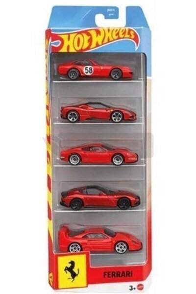 mattel Hot Wheels Αυτοκίνητα Ferrari Σετ 5 τεμαχίων (JLN12)