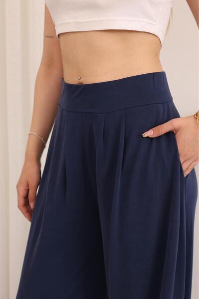 Mersella Comfort Women's High Waist Casual Baggy Trousers with Pockets
