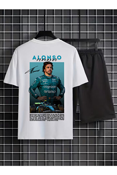 MAGORS Fernando Alonso Printed 100% Cotton Crewneck Children's T-Shirt-Shorts...