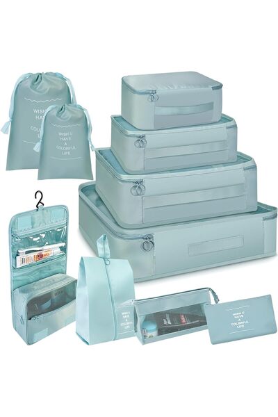 Gerenic 10 PCS Packing Cubes Set Travel Organizers Bags For Suitcase Luggage ...