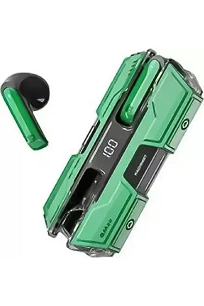 Andowl Q-E07 Ακουστικά Bluetooth Handsfree με Θήκη Φόρτισης Πράσινα