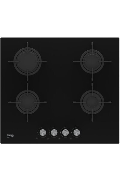 Beko HILG64220S, Gaz, 4 arzatoare, Sticla Neagra