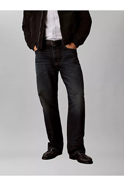 Calvin Klein Erkek Denim Kumaş Normal Bel Düz Model Lacivert Jeans