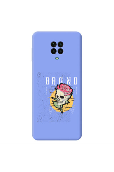 Other Xiaomi Redmi Note 9 Pro Skull Roses Light Purple Colored Silicone TPU Θήκη