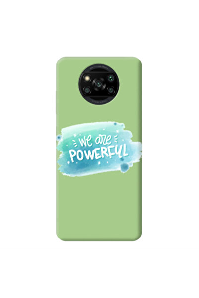 Other Xiaomi Poco X3 /X3 Pro We are Powerful Light Green Colored Silicone TPU...