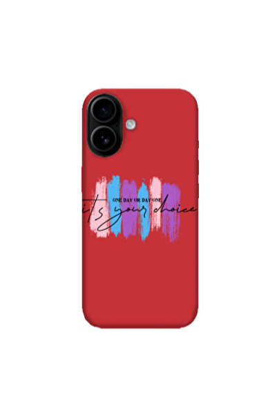 Other Apple Iphone 16 plus One Day Or Day One Red Colored Silicone TPU Θήκη