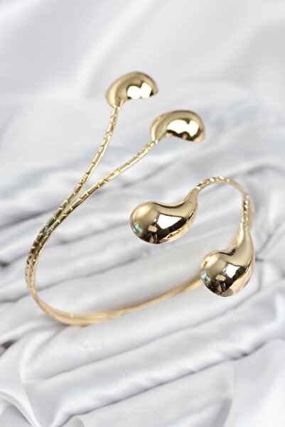 YİĞİTKARANAKSESUAR Brass Drop Model Gold Color Pazu Bracelet