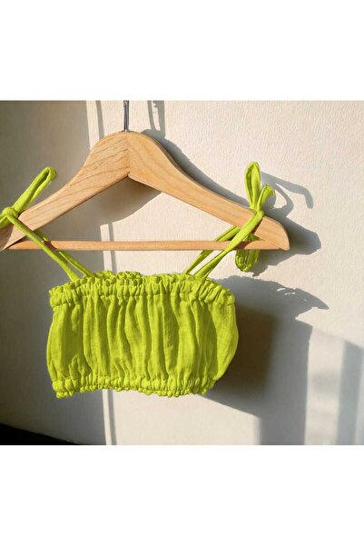 BEBEĞİME ÇORAP Devojčica's muslin elastična Skraćeni kroj bluza