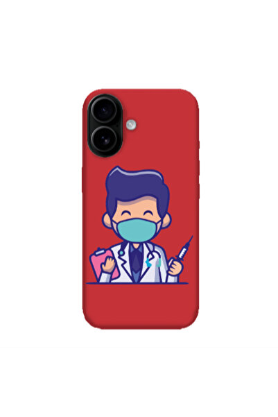 Other Apple Iphone 16 plus Specialist Doctor Red Colored Silicone TPU Θήκη