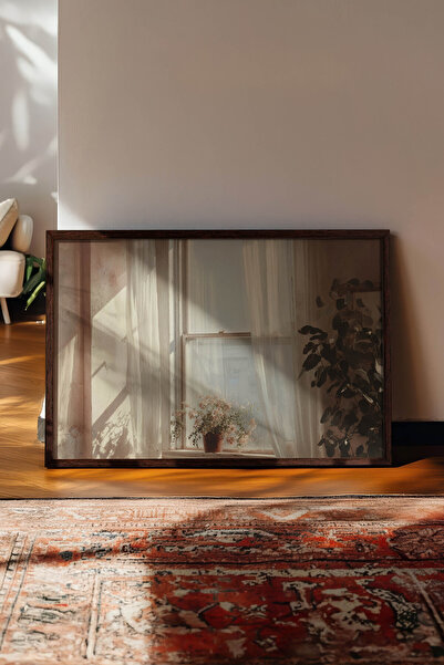 Zestia Pictură murală orizontală vintage, natură moartă florală la lumina fer...