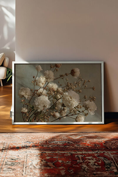 Zestia Pictură murală orizontală vintage, natură moartă cu ramură de floare a...