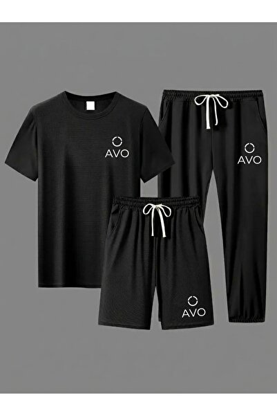 EFFRENATU Unisex 3-Piece Set – Avo Livo Printed T-Shirt, Shorts and Trackpant...