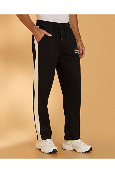 REDTAG Men Black Cut And Sew Active Pants