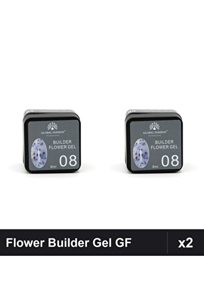 global fashion Set 2 Flower Builder Gel 8ml Nr.08 Constructie Unghii UV