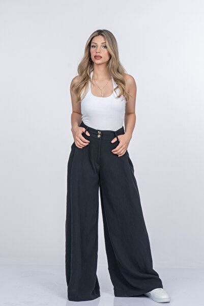 MissVina Samira Wide Leg Fabric Trousers 30411
