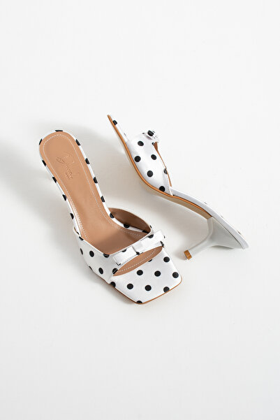 DUXAL SHOES Jacob Women's Polka Dot Goblet Heeled Slippers - Stylish Sandals ...