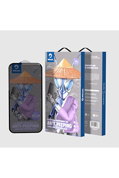 iPhone 16 PRO Anti Peeping (Gizlilik) Temperli Cam Ekran Koruyucu | 9H Sertlik | Full Glue | HD | Privacy Glass