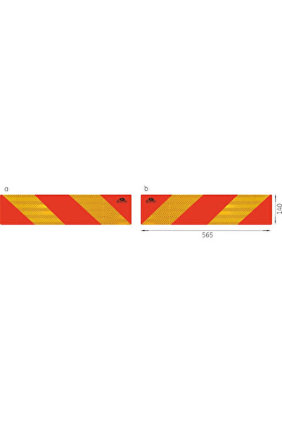 AMIO Truck Reflector Reflectors Red/Yellow 565x140mm 2pcs Code: E52013