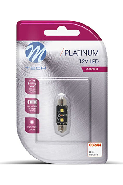 M-TECH Λάμπες Αυτοκινήτου C5W 41mm Canbus LED Λευκό 12V 3.2W 1 τεμάχιο