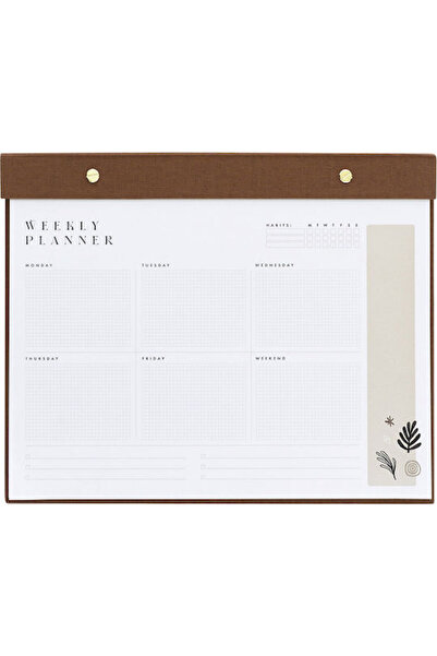 GRUPO ERIK Weekly Brown Planner 21x64cm Code: BNA4S01