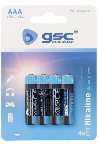 GSC Game World Αλκαλικές Μπαταρίες AAA 1.5V 4 τεμάχια