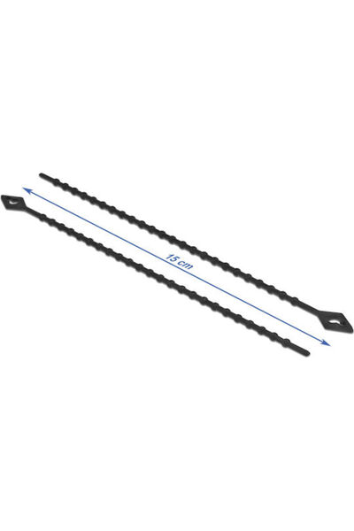 DELOCK Πλαστικά δεματικά καλωδίων 150mmx2.4mm σε μαύρο χρώμα 100 τεμάχια 19568