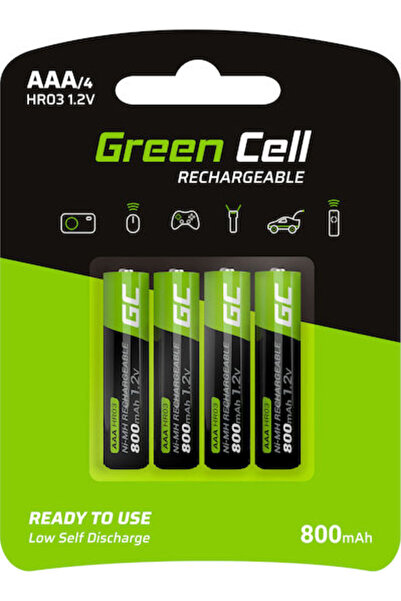 Other Green Cell Επαναφορτιζόμενη Μπαταρία AAA Ni-MH 800mAh 1.2V 4 τεμάχια