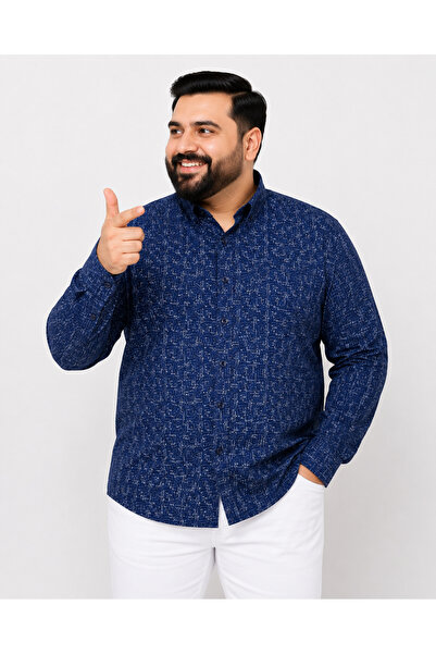 ANNEX Large Size Cotton Long Sleeve Men's Shirt