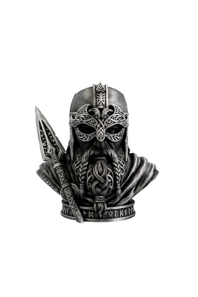 3dlink Suport Sticlă Luptător Nordic, Statuetă Viking cu Lance și Rune, Decor...