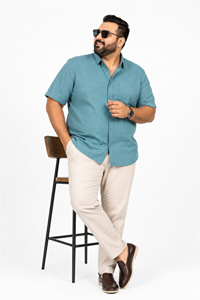 ANNEX Large Size Cotton Short Sleeve Men's Shirt