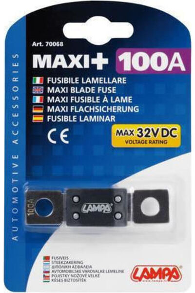 Lampa Maxi+ Ασφάλεια λεπίδας 100Α Ασφάλεια αυτοκινήτου ANL Κωδικός: L7006.8
