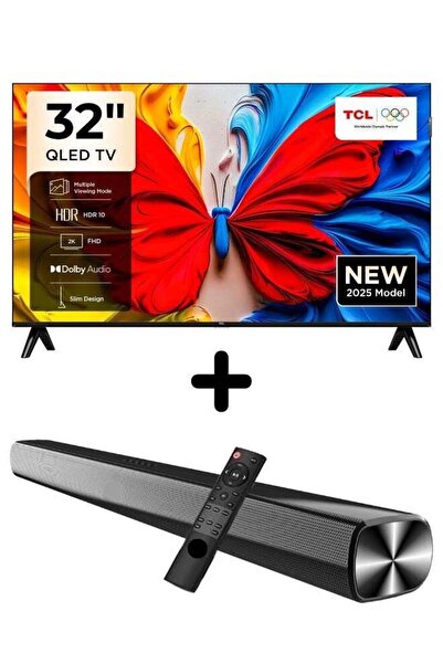 TCL Bundle Of 32-inch S5K QLED Google TV (HDR10, Dolby Audio, Bezel-Less Desi...