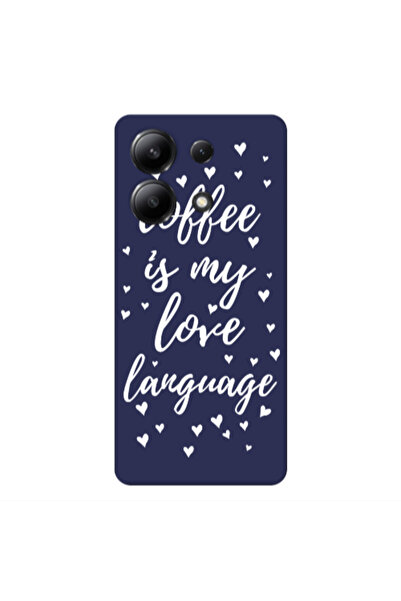 Other Xiaomi Redmi Note 13 4G Coffe is my love language Dark blue Colored Sil...