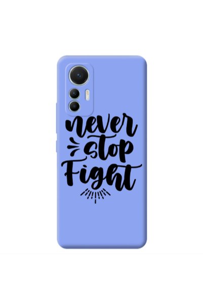 Other Xiaomi Mi 12 Lite Never stop fight Light Purple Colored Silicone TPU Θήκη