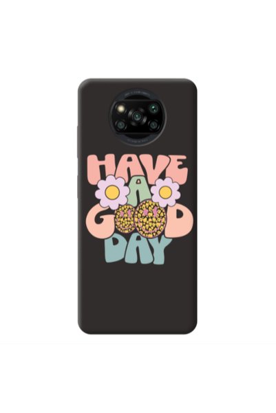 Other Xiaomi Poco X3 /X3 Pro Have A Good day Black Colored Silicone TPU Θήκη
