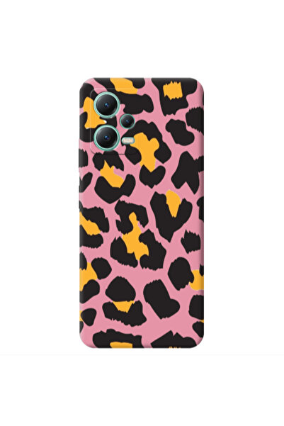 Other Xiaomi Redmi Note 12 Pro 5G Yellow leopard Pink Colored Silicone TPU Θήκη