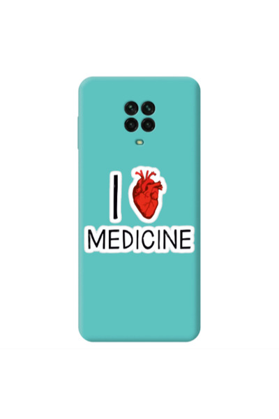 Other Xiaomi Redmi Note 9 Pro I Love Medicin Turquoise Colored Silicone TPU Θήκη