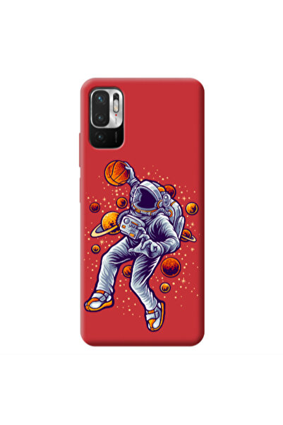 Other Xiaomi Redmi Note 10 Pro 5G Space Basketball Red Colored Silicone TPU Θήκη