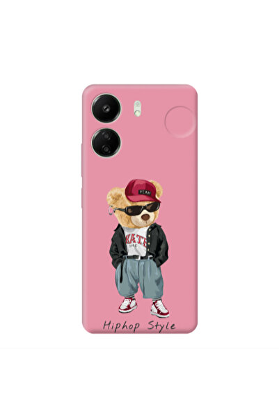 Other Xiaomi Redmi 13C Hip hop style Pink Colored Silicone TPU Θήκη